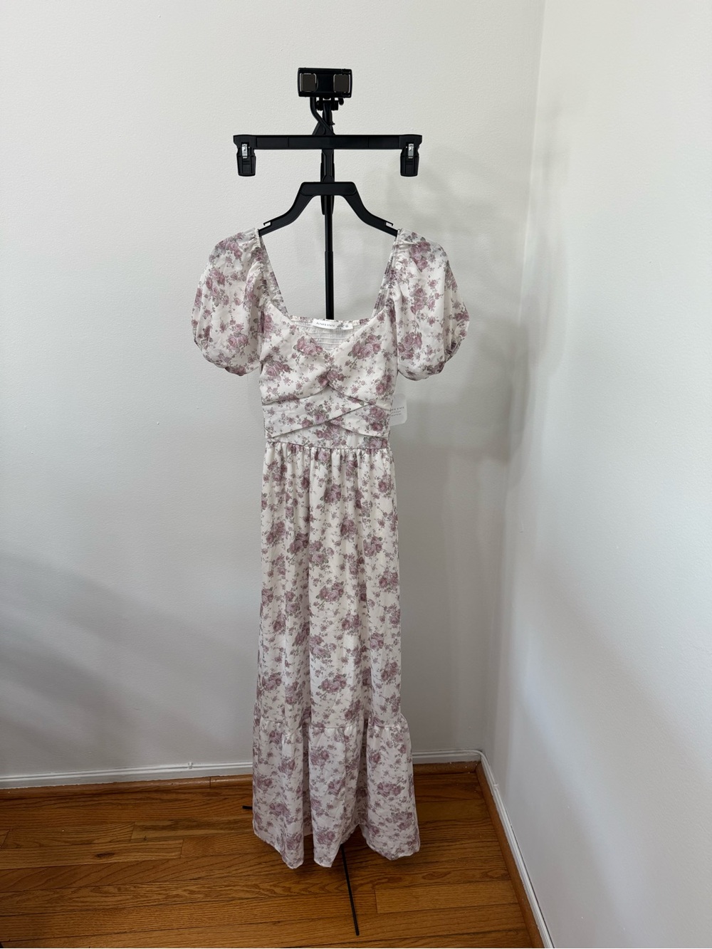 Altar'd State Light Pink Floral Puff-Sleeve Maxi Dress - Picture 3 of 5